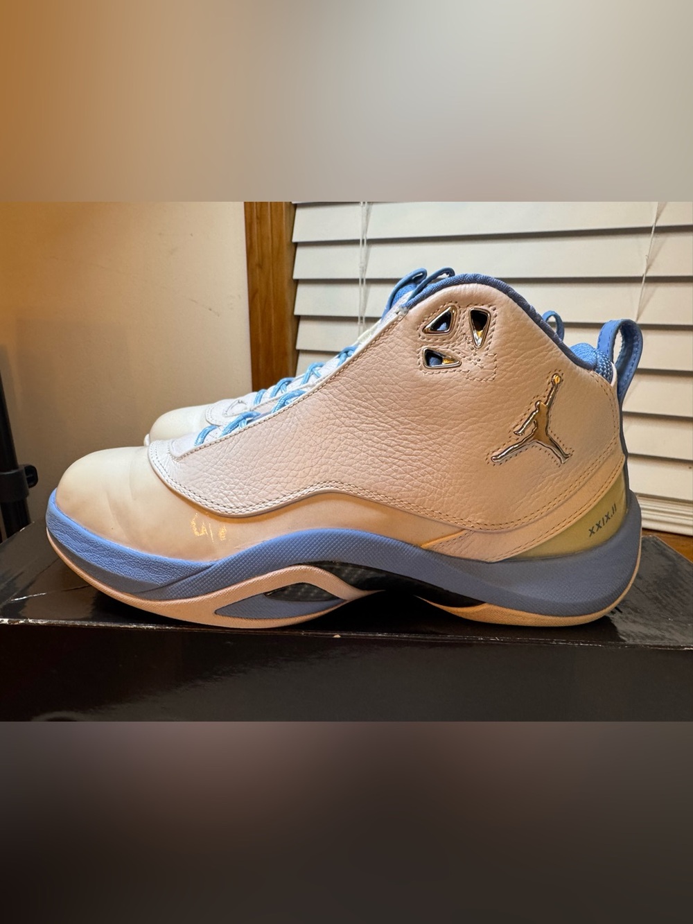 Jordan Dentro White Metallic Silver/University Blue